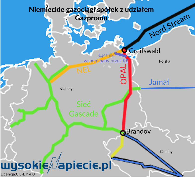 gaz OPAL KE mapa