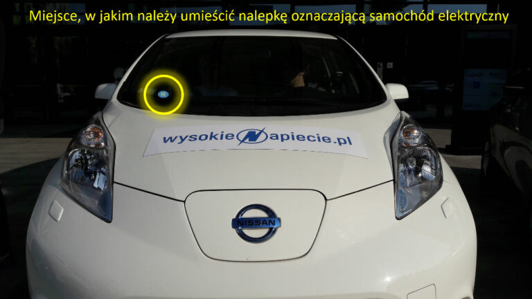 naklejka na samochod elektryczny ev