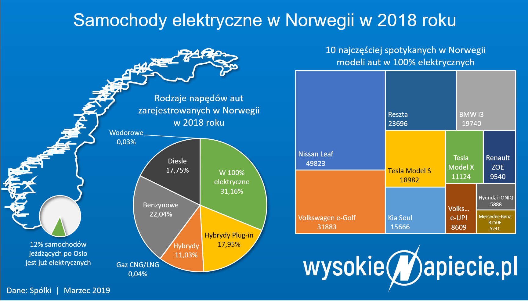 samochody elektryczne norwegii 2019 ev