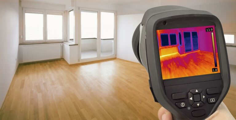 Thermal Image of Heat Leak thru Windows