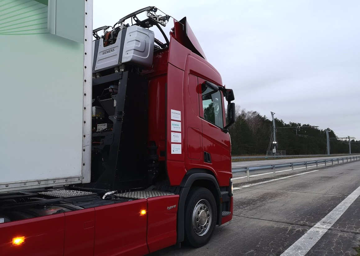 ehighway ev pantograf elektryczny siemens scania