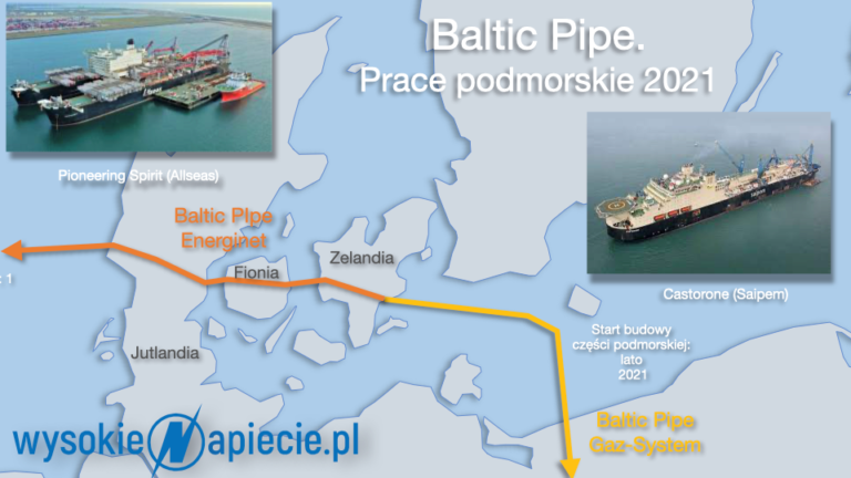 Baltic pipe roboty na dnie morza