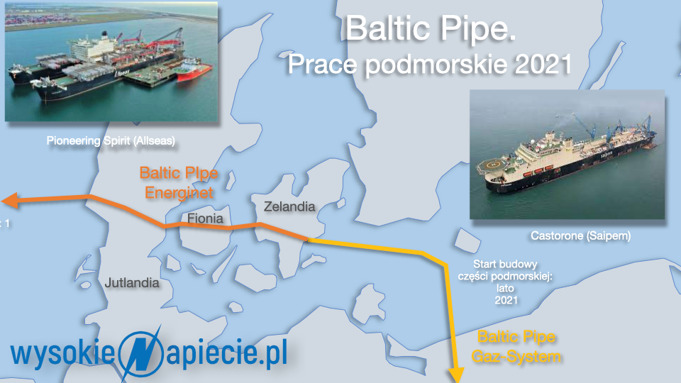 Baltic pipe roboty na dnie morza