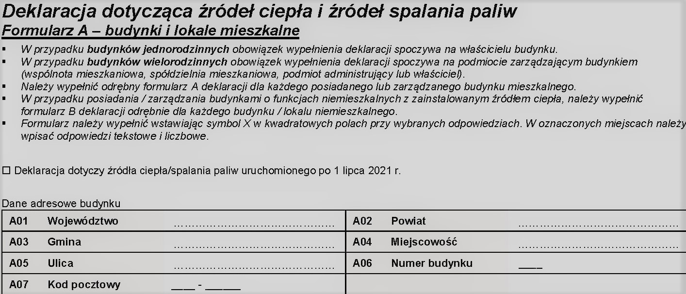 Deklaracja CEEB Formularz A Strony od deklaracja A 3