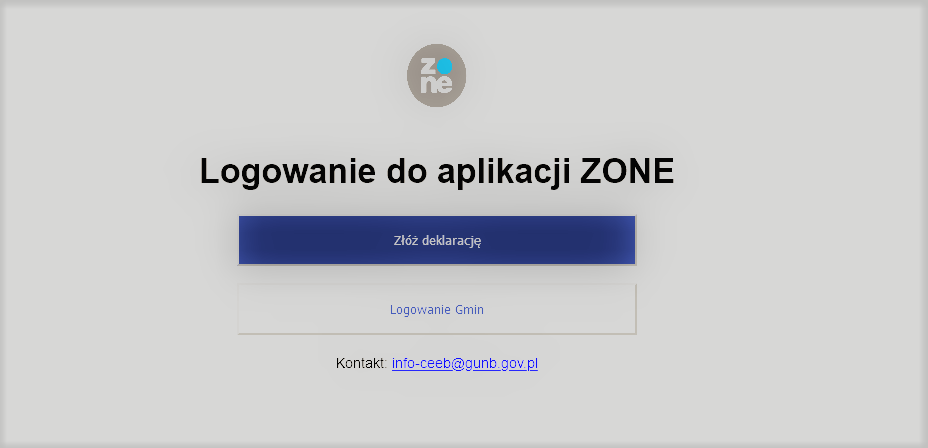 Strona składania deklaracji ZONEGUNB 2
