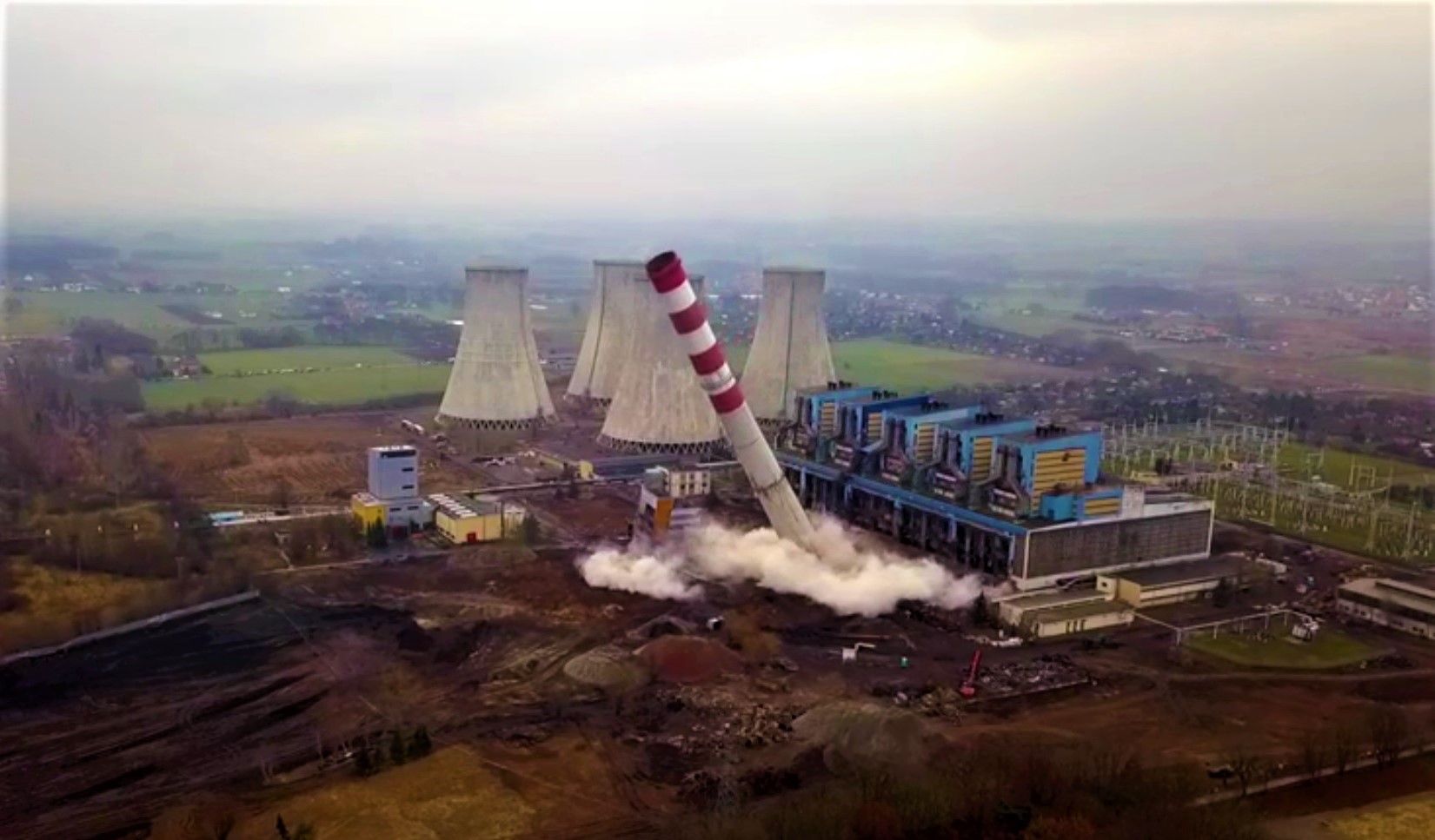 Elektrownia Adamów wyburzanie fot