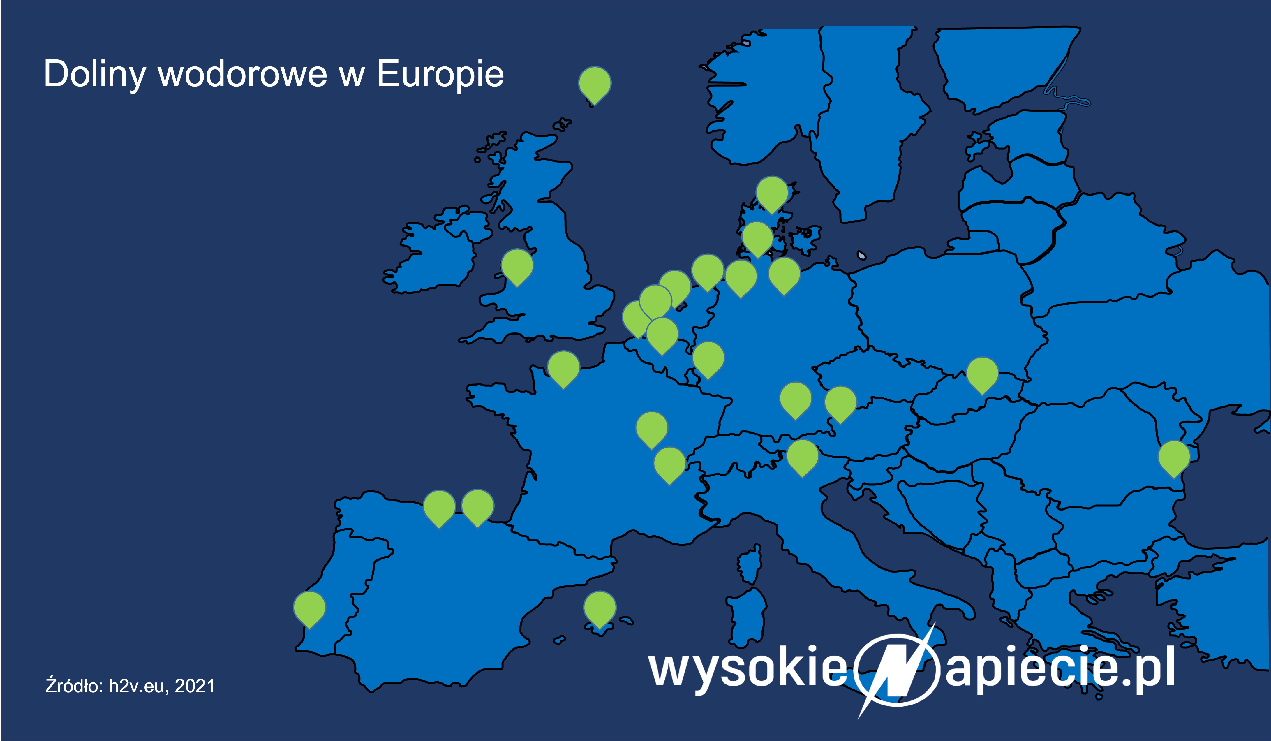 Doliny wodorowe w Europie Doliny wodorowe