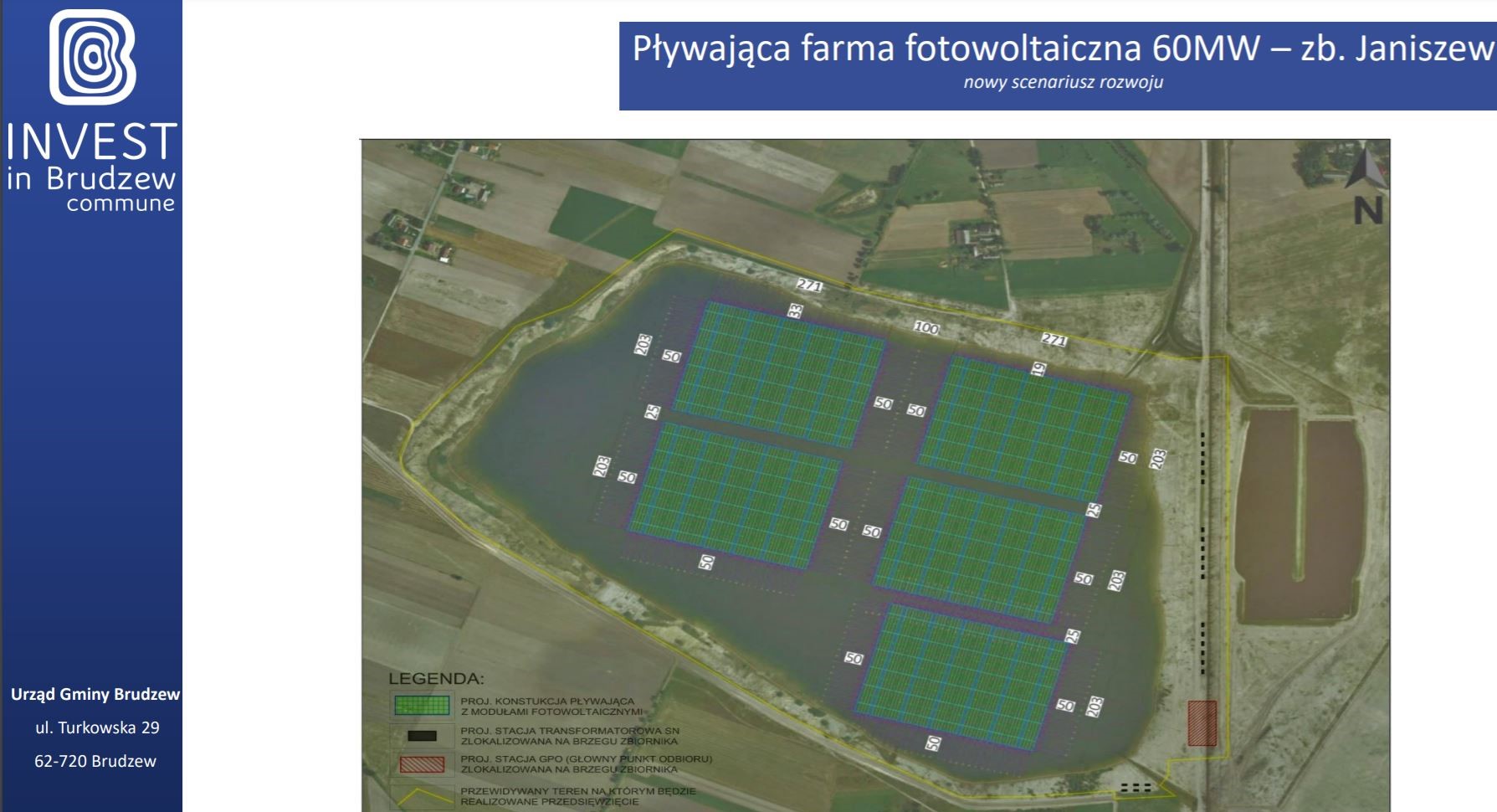 Brudzew pływająca farma PV fot UG Brudzew