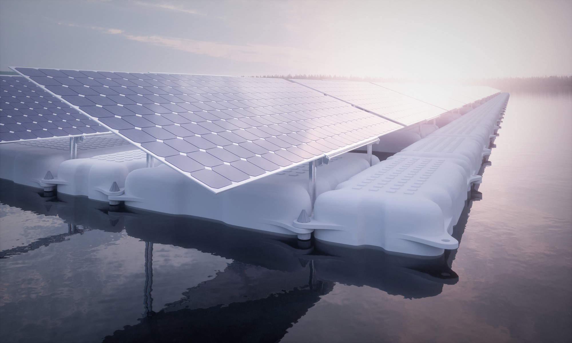 Pływająca farma pv fotowolt Fot Depositphotos