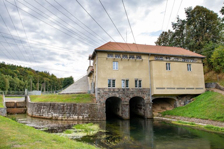 Rutki, pomorskie / Poland – September, 5, 2019: Hydroelectric po