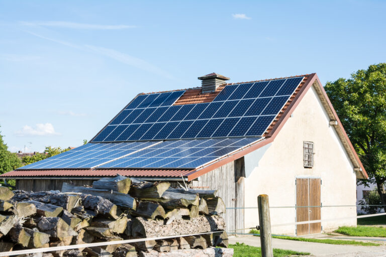 Agricultural Building with Solar Panels