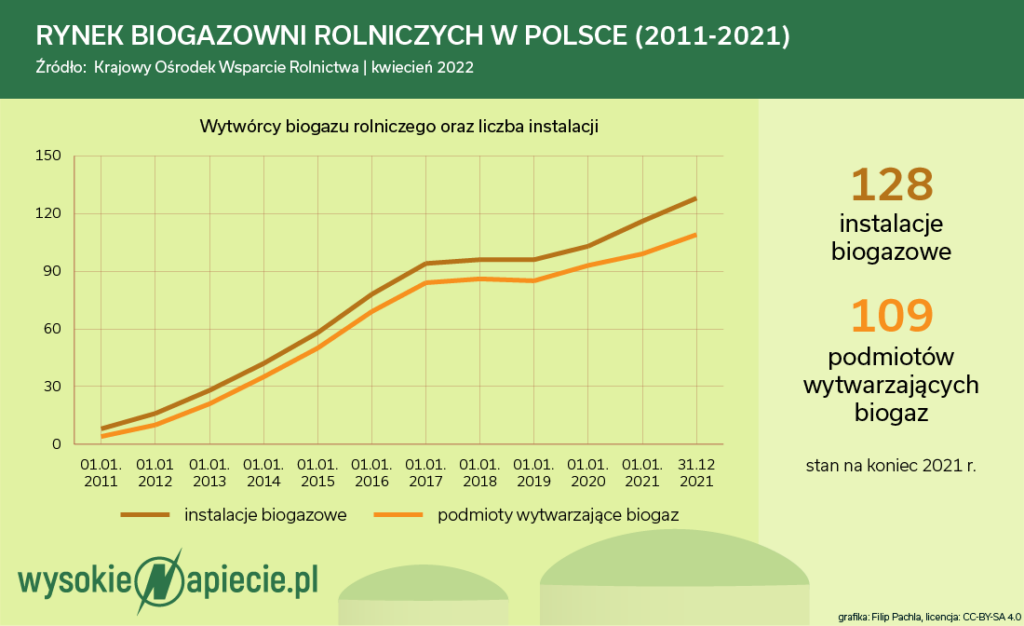 RYNEK BIOGAZOWNI ROLNICZYCH W POLSCE (2011 2021)