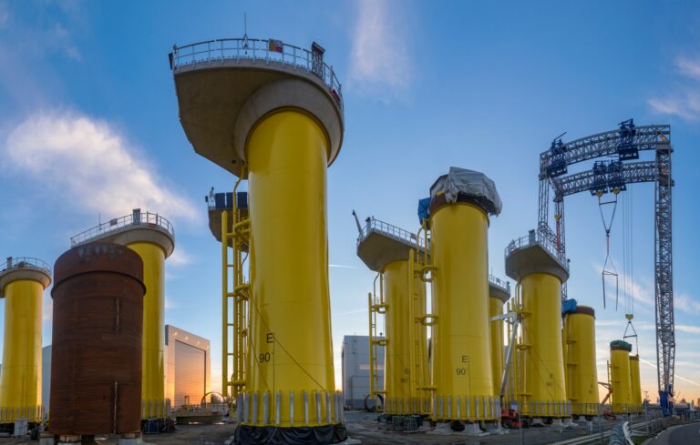 Szczecin,Poland,October 2016:Factory platform in offshore wind f