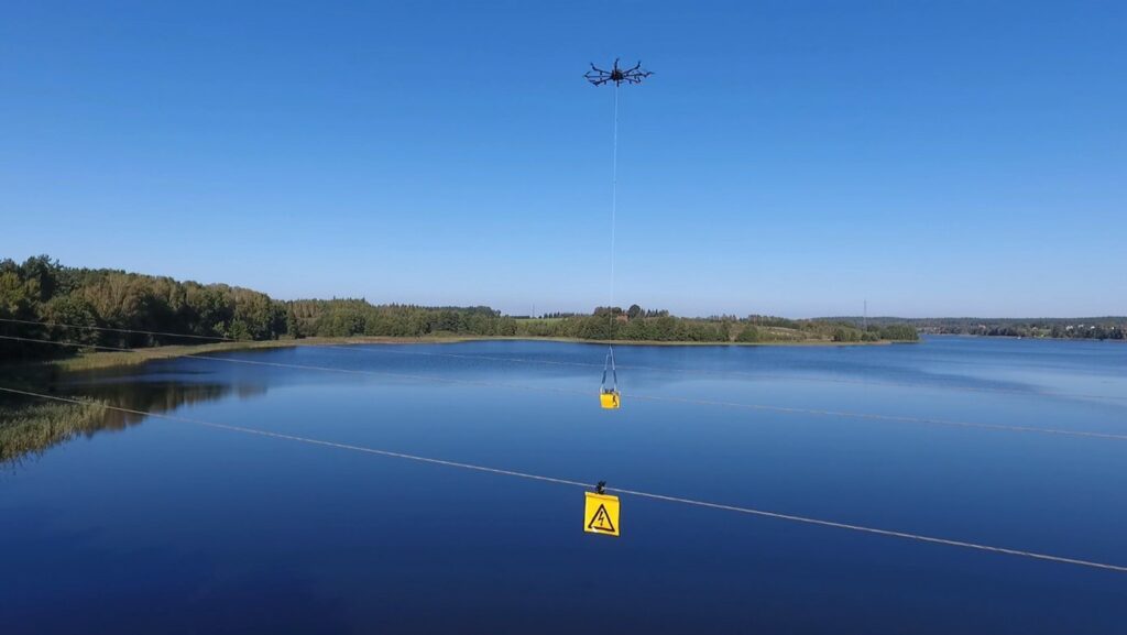 Instalacja znaczników typu FireFly na linii 110 kV pod napięciem, Wizna