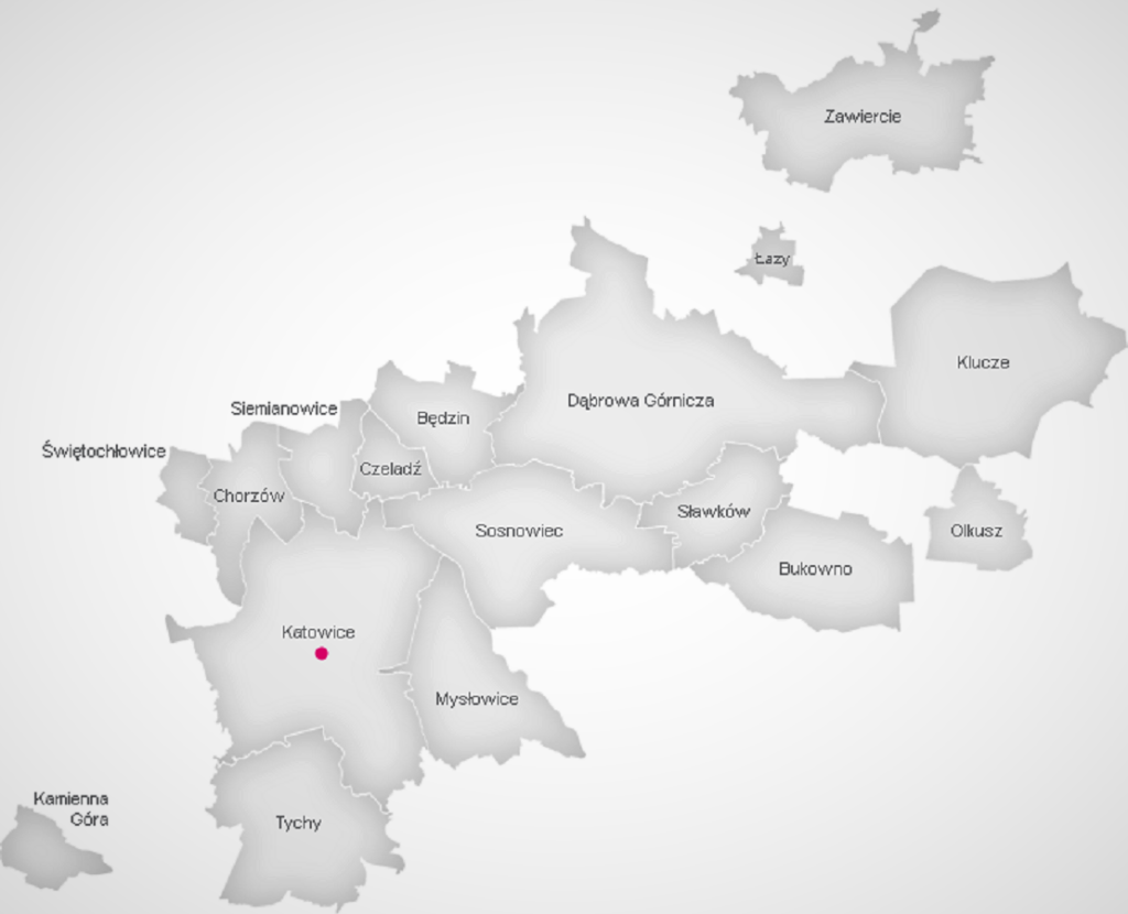 Mapa obszarów cieplnych Tauron Ciepło Fot Tauron Ciepło