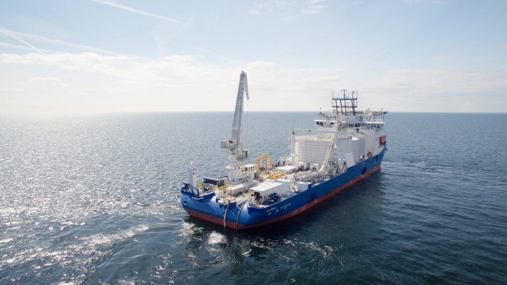 NKT Victoria vessel laying offshore cable