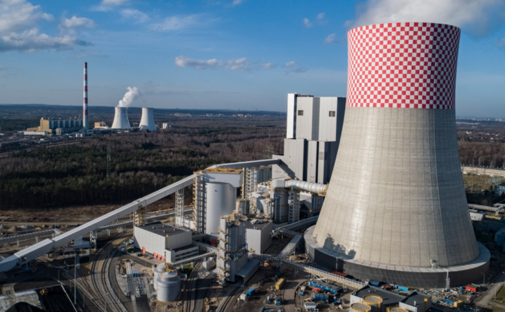 Blok 910 MW w Jaworznie w końcowej fazie budowy. Fot. Tauron