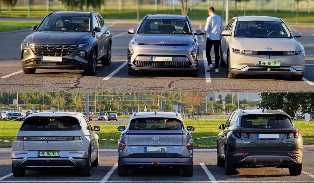 hyundai kona tucson ioniq size