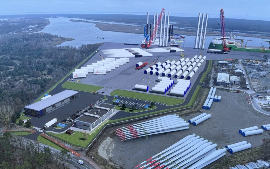 port instalacyjny offshore terminal Świnoujście Wizualizacja fot  Budimex