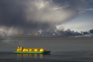 LNG tanker on the ocean