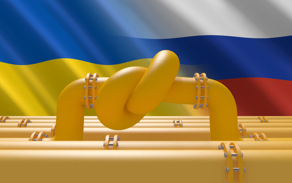 Energy sanctions against Russia. Conceptual 3D illustration