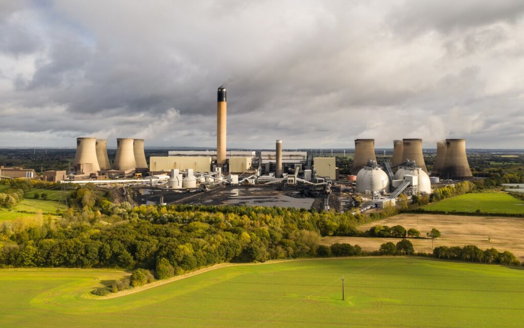 Aerial view of Drax Power Station