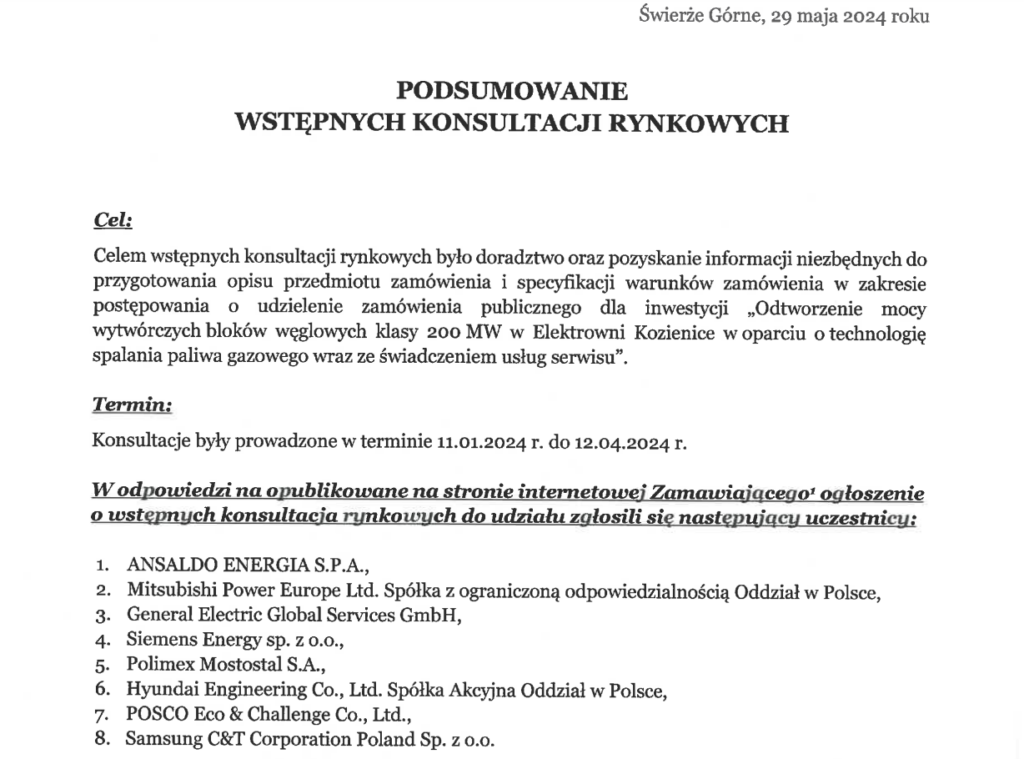 Potencjalni wykonawcy bloku gazowego w Kozienicach  Fot  Enea Elkogaz