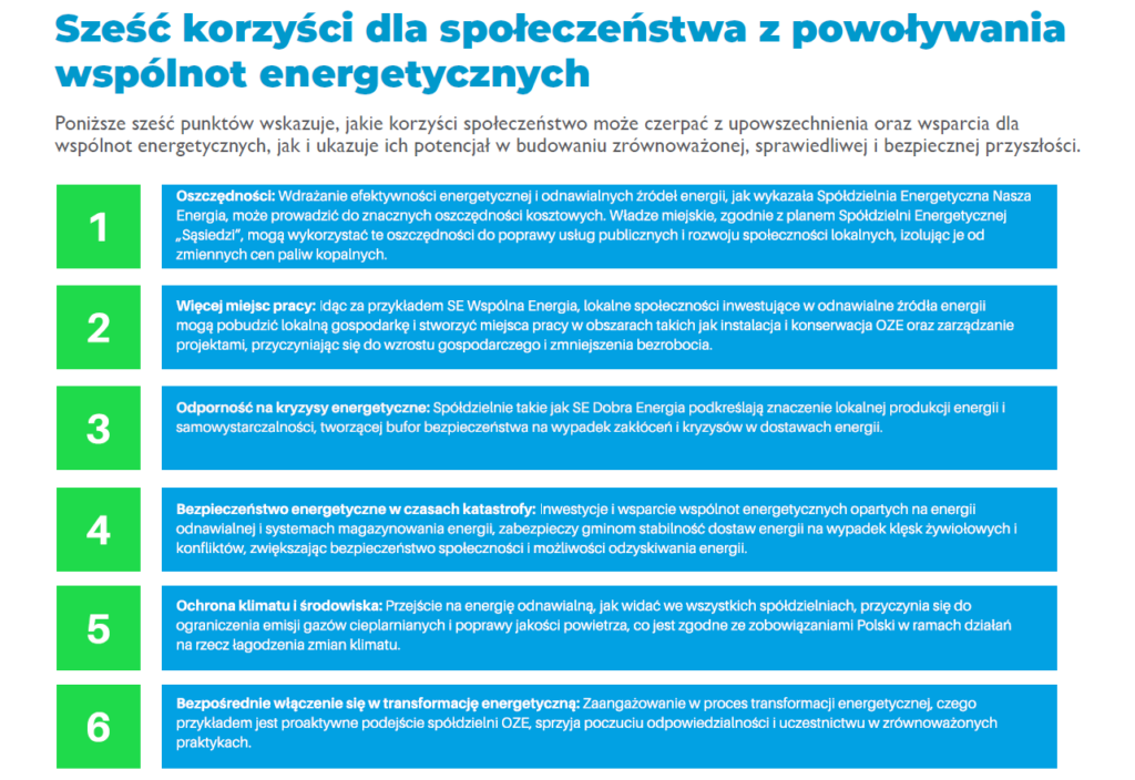 Źródło – Raport Elektryzujące wspólnoty, Polska Zielona Sieć Beyond Fossil Fuels, opublikowany w maju 2024