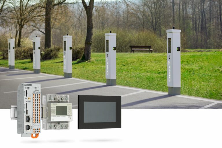 Modułowy sterownik CHARX, wyświetlacz dotykowy i licznik energii Iskra oferują producentom i operatorom infrastruktury ładowania niezawodne i przyjazne dla użytkownika rozwiązanie zapewniające zgodność z prawem Eichrecht.