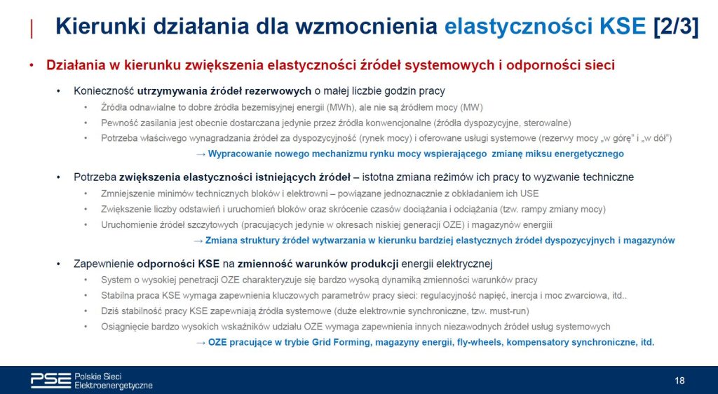 2 Potencjalne działania na rzecz zwiększenia elastyczności Fot PSE