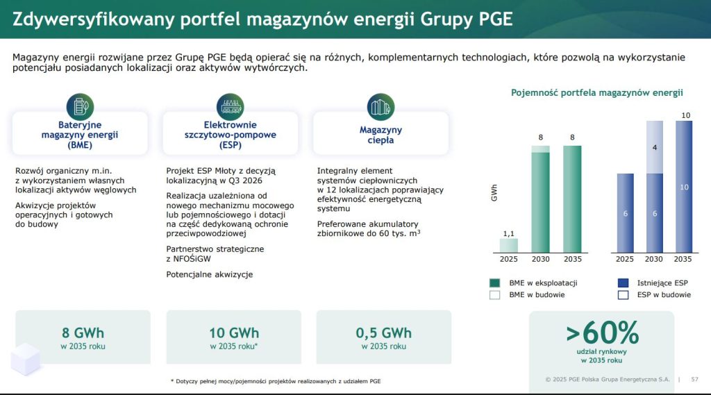 Magazyny energii według strategii PGE do 2035 roku Fot PGE