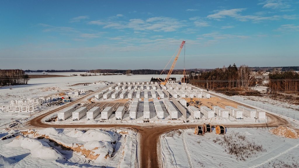 Budowa bateryjnego magazynu energii Greenvolt Power w Turośni Kościelnej niedaleko Białegostoku Fot PSE