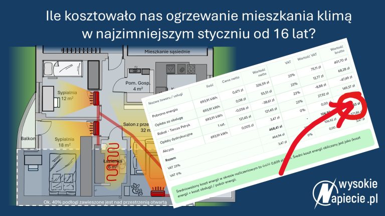 klima ogrzewanie rachunek