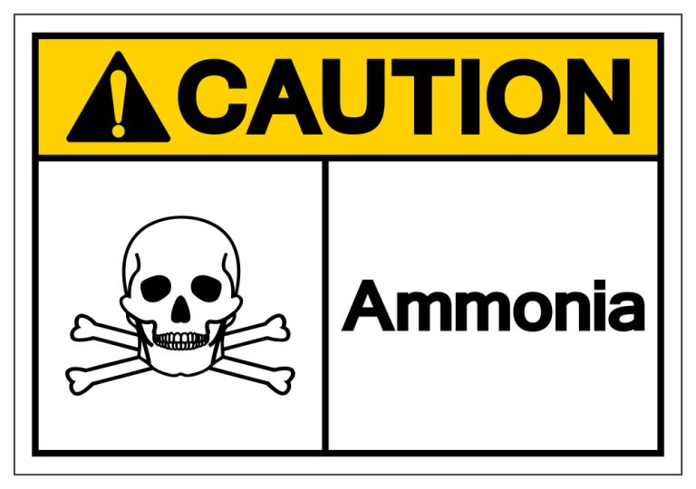Caution Ammonia Symbol Sign, Vector Illustration, Isolate On Whi