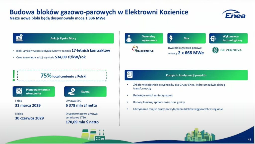 Planowany przez Eneę local content bloków gazowych w Kozienicach  Fot  Enea